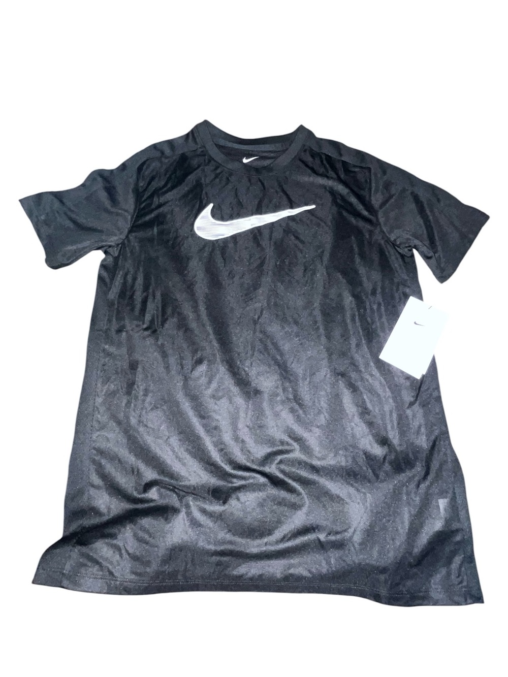 Nike Black Short Sleeve Tee with White Swoosh